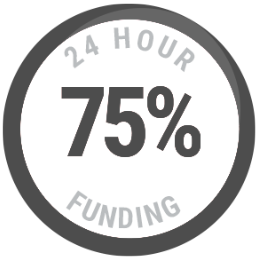 75% 24 hour funding